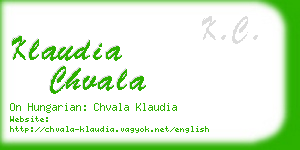 klaudia chvala business card